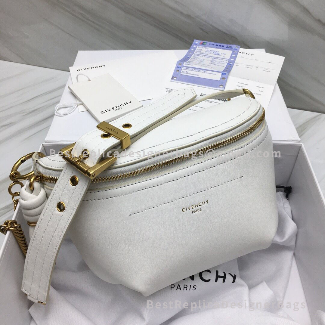 Givenchy Whip Bum Bag In Calfskin Leather White GHW 29932